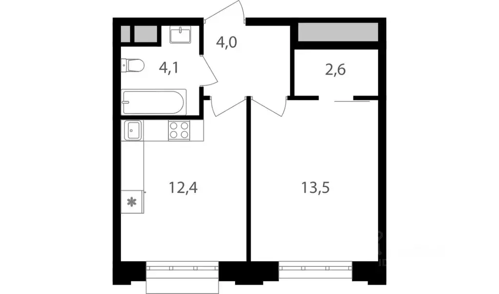 1-к кв. Москва Михалковская ул., 48 (36.6 м) - Фото 1