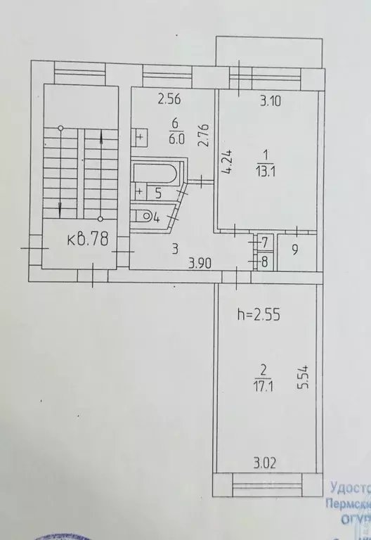 2-к кв. Пермский край, Пермь Петропавловская ул., 111 (48.3 м) - Фото 2