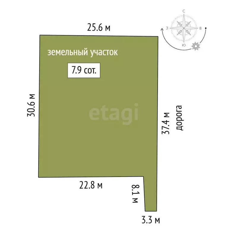 Участок в Симферопольский район, садовые участки 3-й массив, Казанская ... - Фото 1