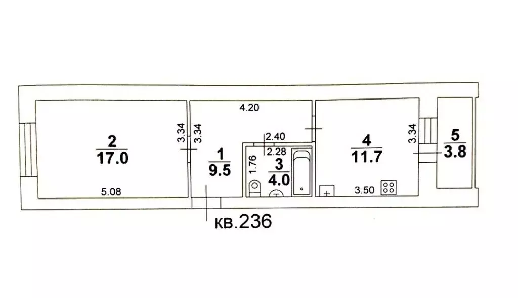 1-комнатная квартира: Саратов, улица имени А.С. Трынина, 4 (42.2 м) - Фото 1