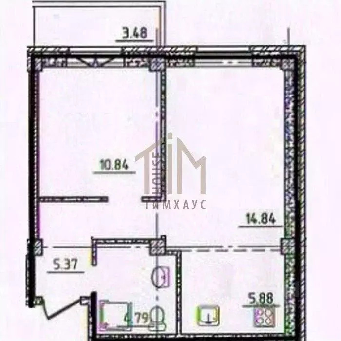 2-к кв. Омская область, Омск ул. Ватутина, 29/2 (44.3 м) - Фото 2
