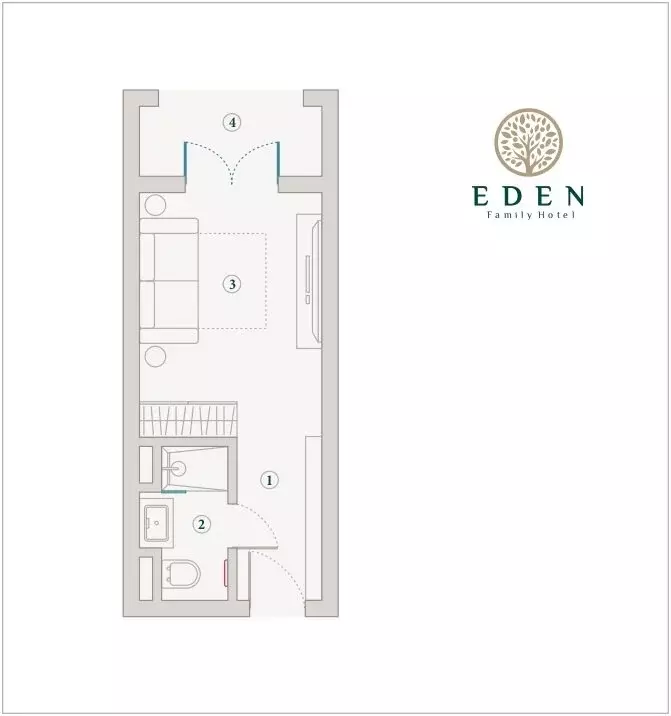 1-комнатная квартира: Анапа, ЖК Eden Family Hotel (26 м) - Фото 1