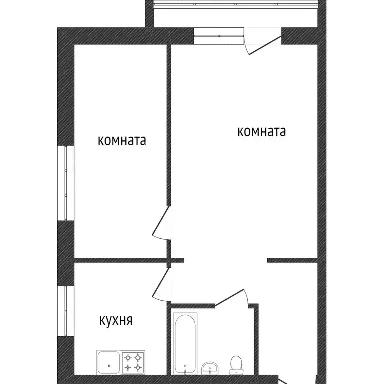 2-комнатная квартира: Златоуст, улица Аносова, 172 (40 м) - Фото 1