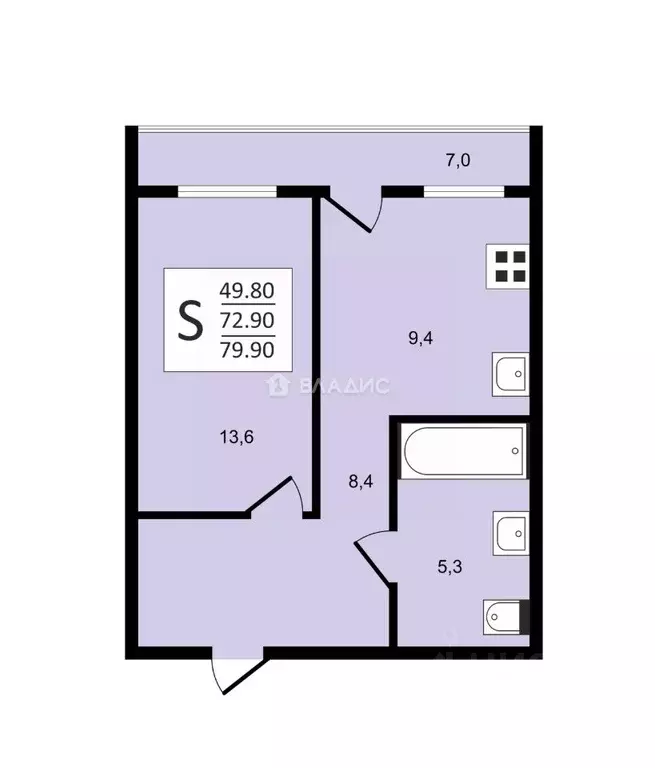 2-к кв. Владимирская область, Суздальский район, Новоалександровское ... - Фото 2