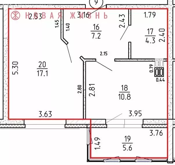1-комнатная квартира: Самара, 4-й проезд, 8А (45 м) - Фото 1