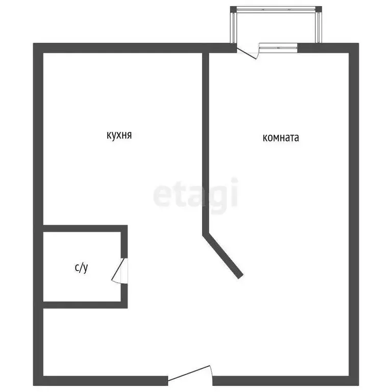 1-комнатная квартира: Кыштым, улица Горелова, 2 (30.7 м) - Фото 1