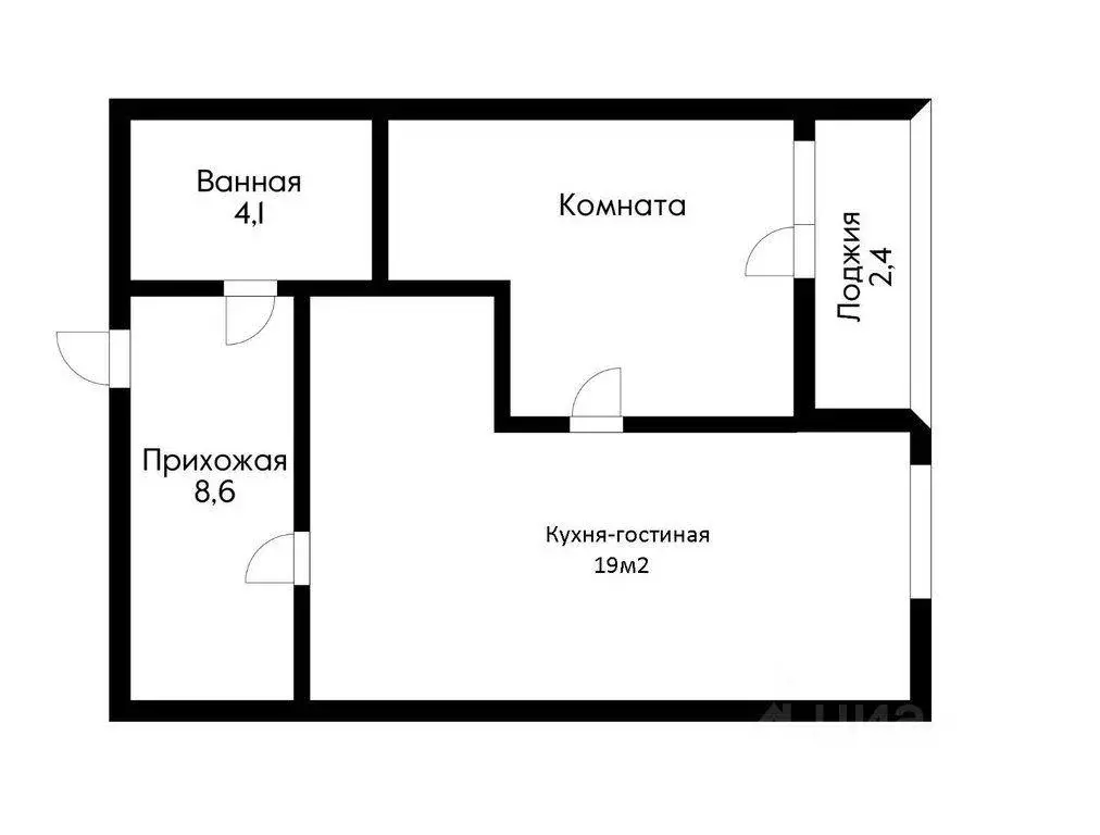 Квартира, 1 комната, 44 м - Фото 0