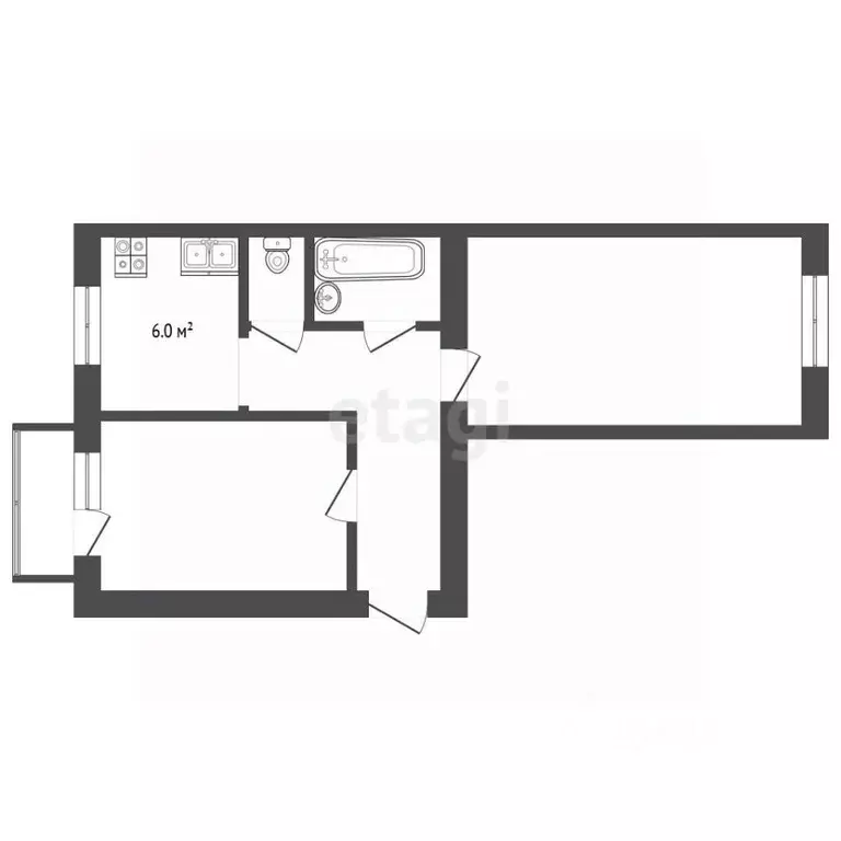2-к кв. Крым, Ялта ул. Московская, 35 (43.0 м) - Фото 2
