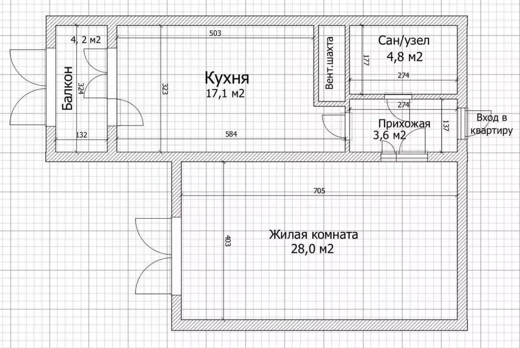 1-к кв. Чеченская республика, Грозный ул. Асланбека Шерипова, 32к2 ... - Фото 0