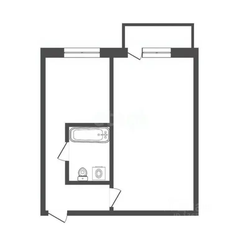 1-к кв. Иркутская область, Иркутск Байкальская ул., 216 (30.4 м) - Фото 1