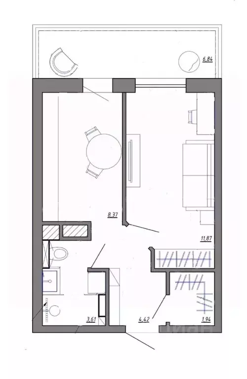 1-к кв. Санкт-Петербург ш. Суздальское, 8 (37.0 м) - Фото 2