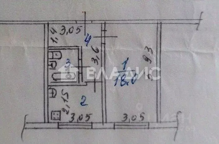 1-к кв. Пензенская область, Пенза просп. Строителей, 66 (35.2 м) - Фото 2