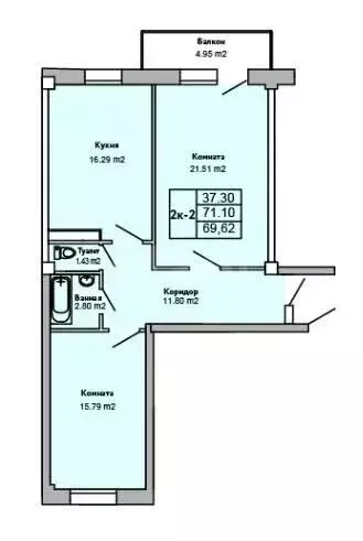 2-комнатная квартира: Улан-Удэ, 102-й микрорайон, улица Ринчино, 39к2 ... - Фото 1
