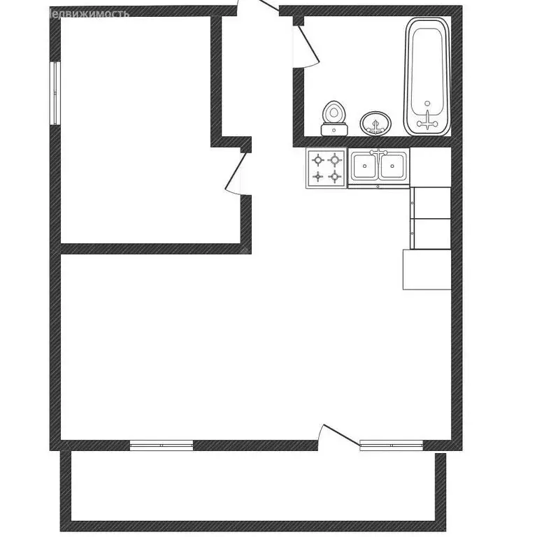 2-комнатная квартира: Ангарск, 34-й микрорайон, 55 (41 м) - Фото 1