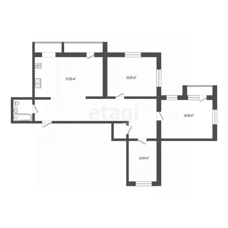 4-к кв. Самарская область, Самара Южный проезд, 226 (98.0 м) - Фото 2