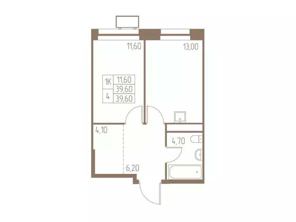 1-к кв. Московская область, Пушкино Фабрикант жилой комплекс, 1 (39.6 ... - Фото 1