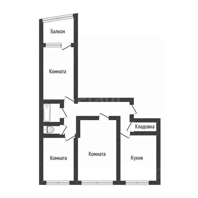 3-к кв. Алтайский край, Бийск Ударная ул., 25 (66.6 м) - Фото 2