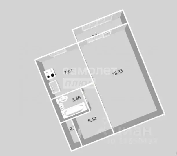 1-к кв. Ульяновская область, Ульяновск ул. Тельмана, 44 (37.03 м) - Фото 1
