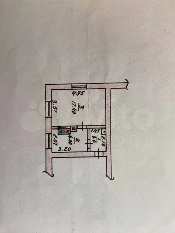 1-к. квартира, 26,4 м, 1/2 эт. - Фото 0