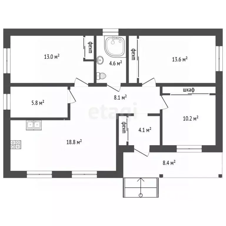 Дом в Самарская область, Нефтегорск ул. Беговая (82 м) - Фото 2