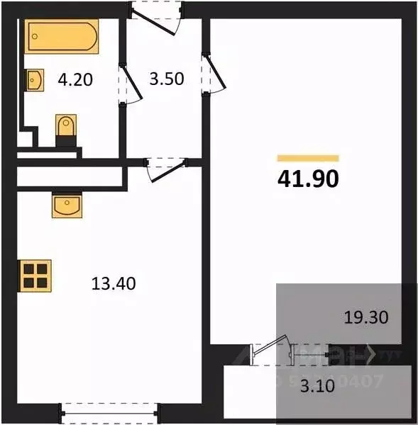 1-к кв. Воронежская область, Воронеж ул. Загоровского, 5/3 (41.9 м) - Фото 0