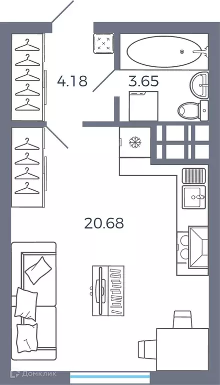 Продаётся 1-к квартира, 28.4 м - Фото 0