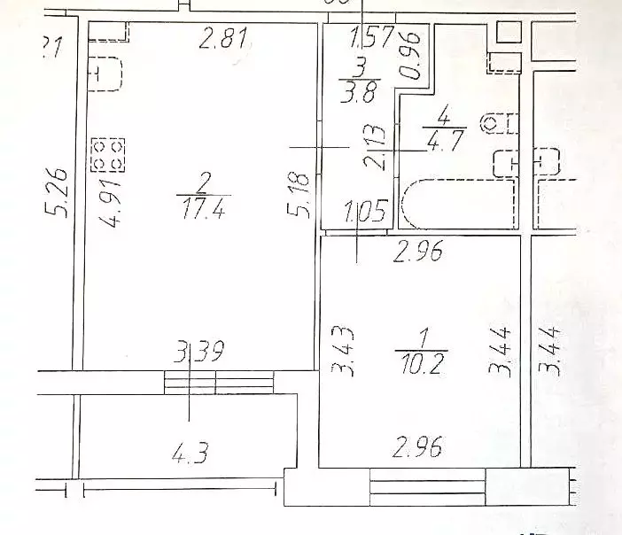 2-к кв. Санкт-Петербург Светлановский просп., 12к1 (36.1 м) - Фото 2