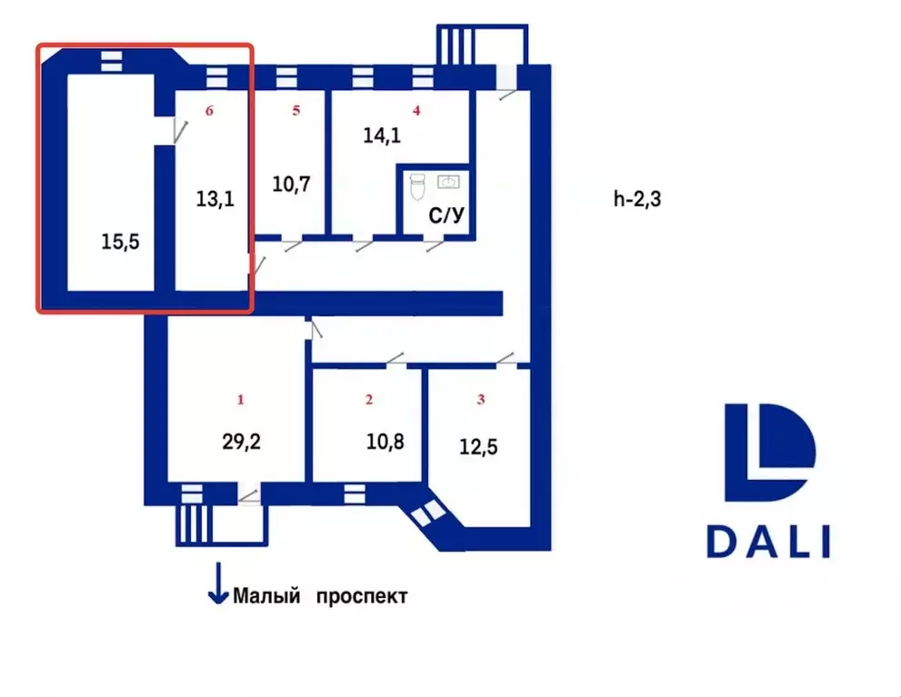 Офис в Санкт-Петербург просп. Малый Петроградской стороны, 12 (29 м) - Фото 1