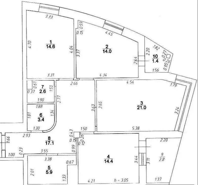 3-комнатная квартира: Казань, улица Оренбургский Тракт, 24А (93 м) - Фото 1