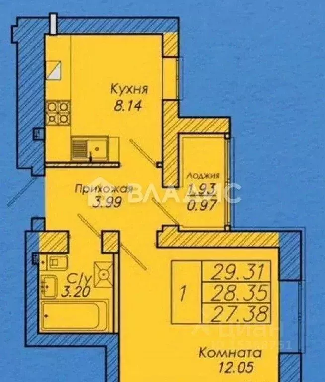 1-к кв. Калининградская область, Калининград Коммунистическая ул., 26 ... - Фото 2