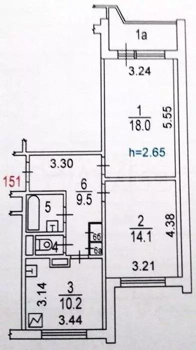 2-к. квартира, 57 м, 6/16 эт. - Фото 0