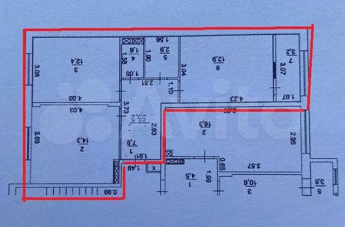 2-к. квартира, 55 м, 8/10 эт. - Фото 0