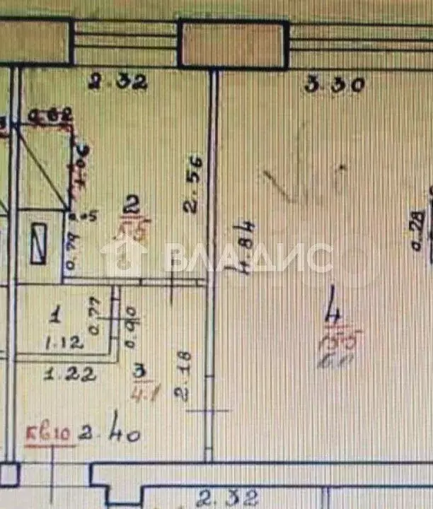 Квартира-студия, 38,8 м, 1/2 эт. - Фото 0