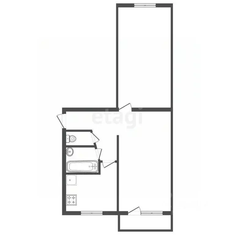 2-к кв. Липецкая область, Липецк ул. Валентины Терешковой, 7/2 (45.0 ... - Фото 2