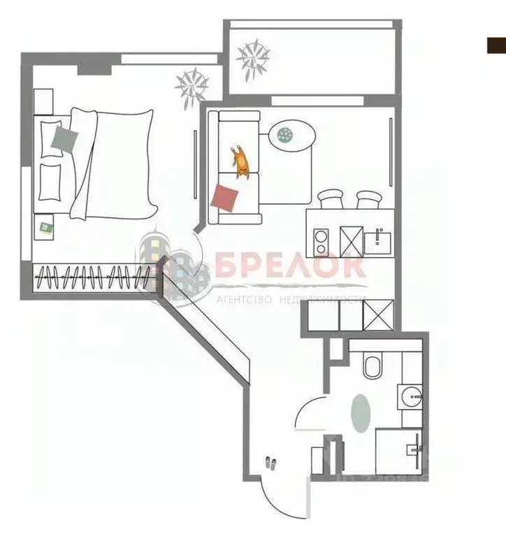 2-к кв. Ростовская область, Ростов-на-Дону просп. Соколова, 86 (47.0 ... - Фото 1