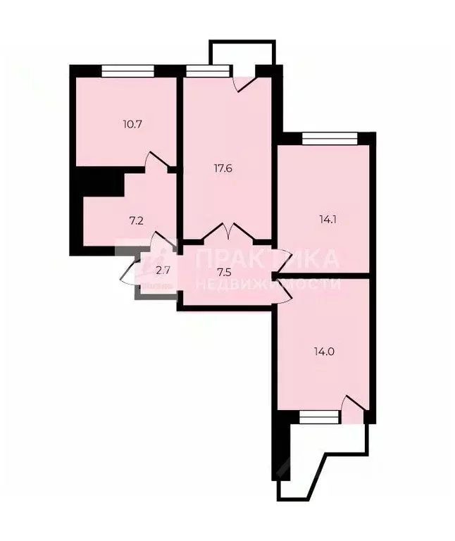 3-к кв. Московская область, Люберцы Городок Б мкр, ул. 3-е Почтовое ... - Фото 2
