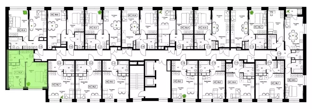 1-к кв. Московская область, Пушкино Пушкино Град жилой комплекс (35.0 ... - Фото 2