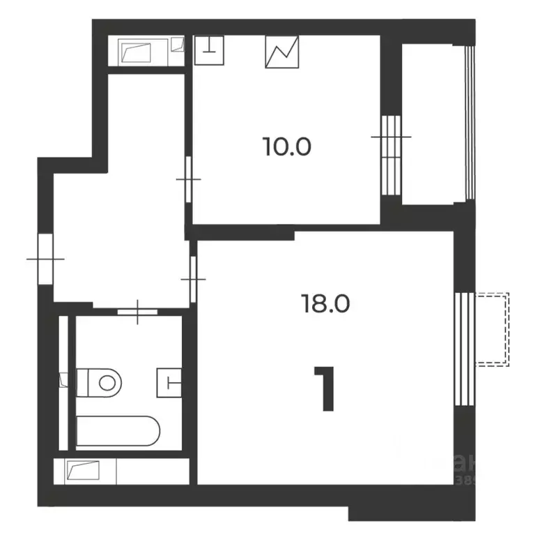 1-к кв. Москва Алтуфьевское ш., 53к1 (39.2 м) - Фото 2