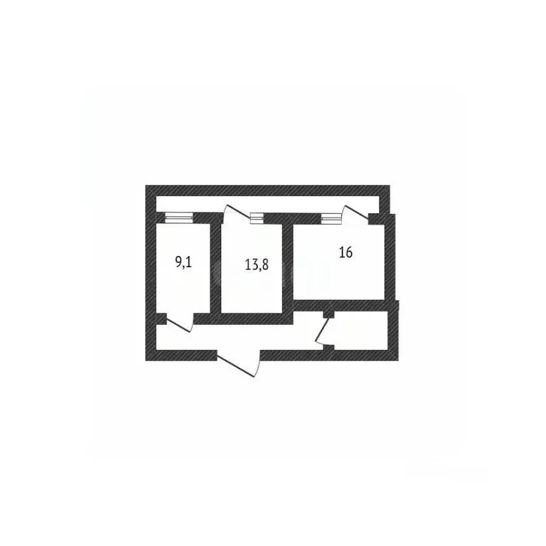 2-к кв. Белгородская область, Белгород ул. Лермонтова, 49а (60.6 м) - Фото 1