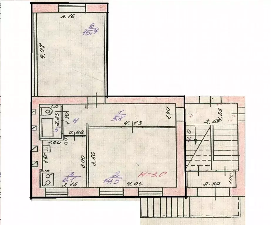 2-к. квартира, 46 м, 1/2 эт. - Фото 0