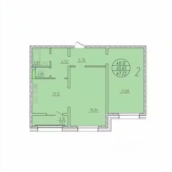 2-к кв. Сахалинская область, Анивский городской округ, с. Новотроицкое ... - Фото 1