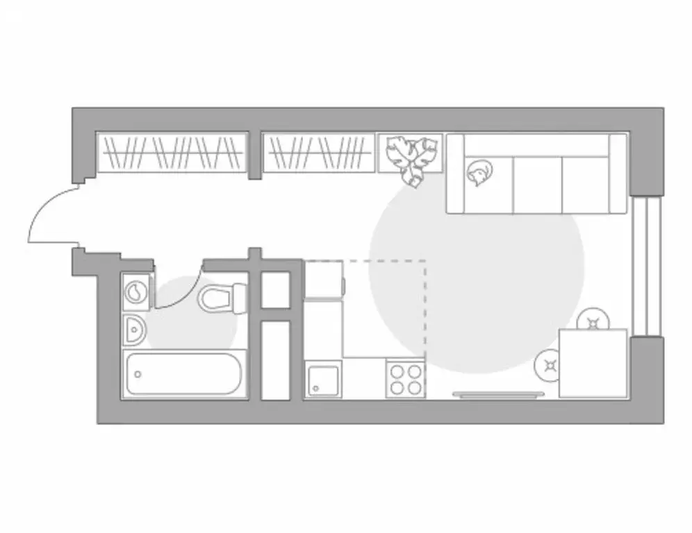 Квартира-студия: Красногорск, Ильинский тупик (24.33 м) - Фото 1