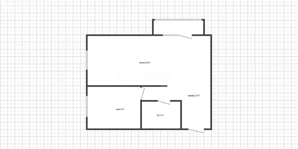1-комнатная квартира: Майкоп, улица Димитрова, 9 (31.4 м) - Фото 0