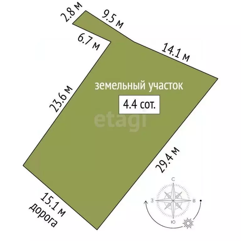 Участок в Севастополь с. Передовое, ул. Минчугова (4.4 сот.) - Фото 2