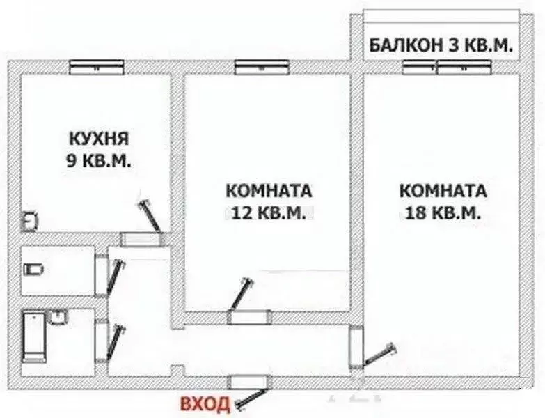 2-к кв. Челябинская область, Челябинск ул. Богдана Хмельницкого, 42 ... - Фото 1