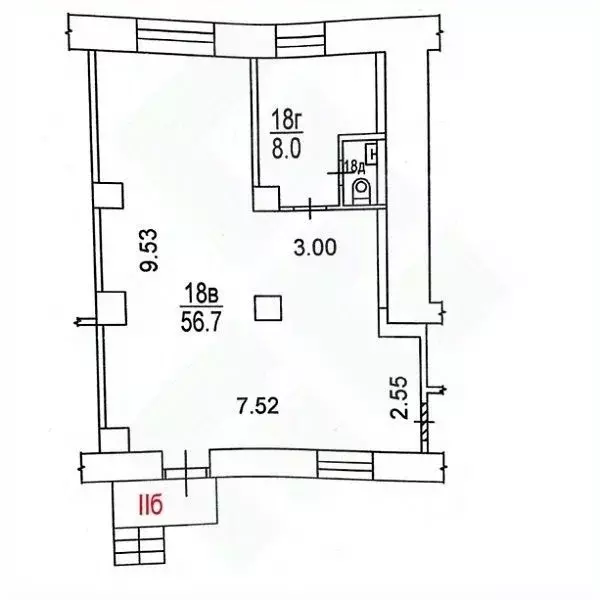 Торговая площадь в Москва ул. Усачева, 29К1 (66 м) - Фото 1