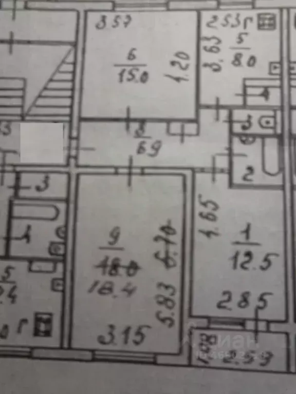 3-к кв. Вологодская область, пос. Васильевское ул. Молодежная, 2 (66.0 ... - Фото 2