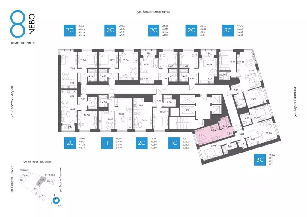 1-к кв. Башкортостан, Уфа Глумилино-1 мкр, 8-е Небо жилой комплекс ... - Фото 1