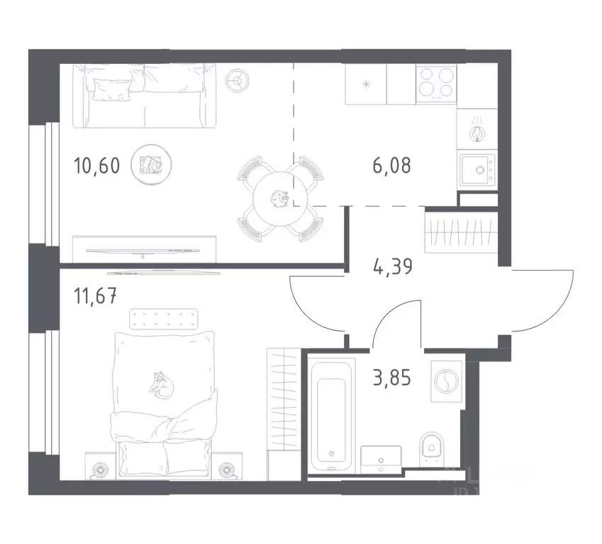 1-к кв. Московская область, Красногорск Квартал Строгино жилой ... - Фото 1