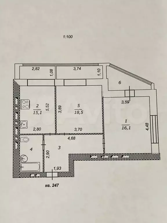 2-к. квартира, 64,5 м, 8/9 эт. - Фото 0